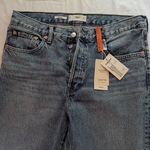 Mango Blue Straight Leg Jeans Classic Style